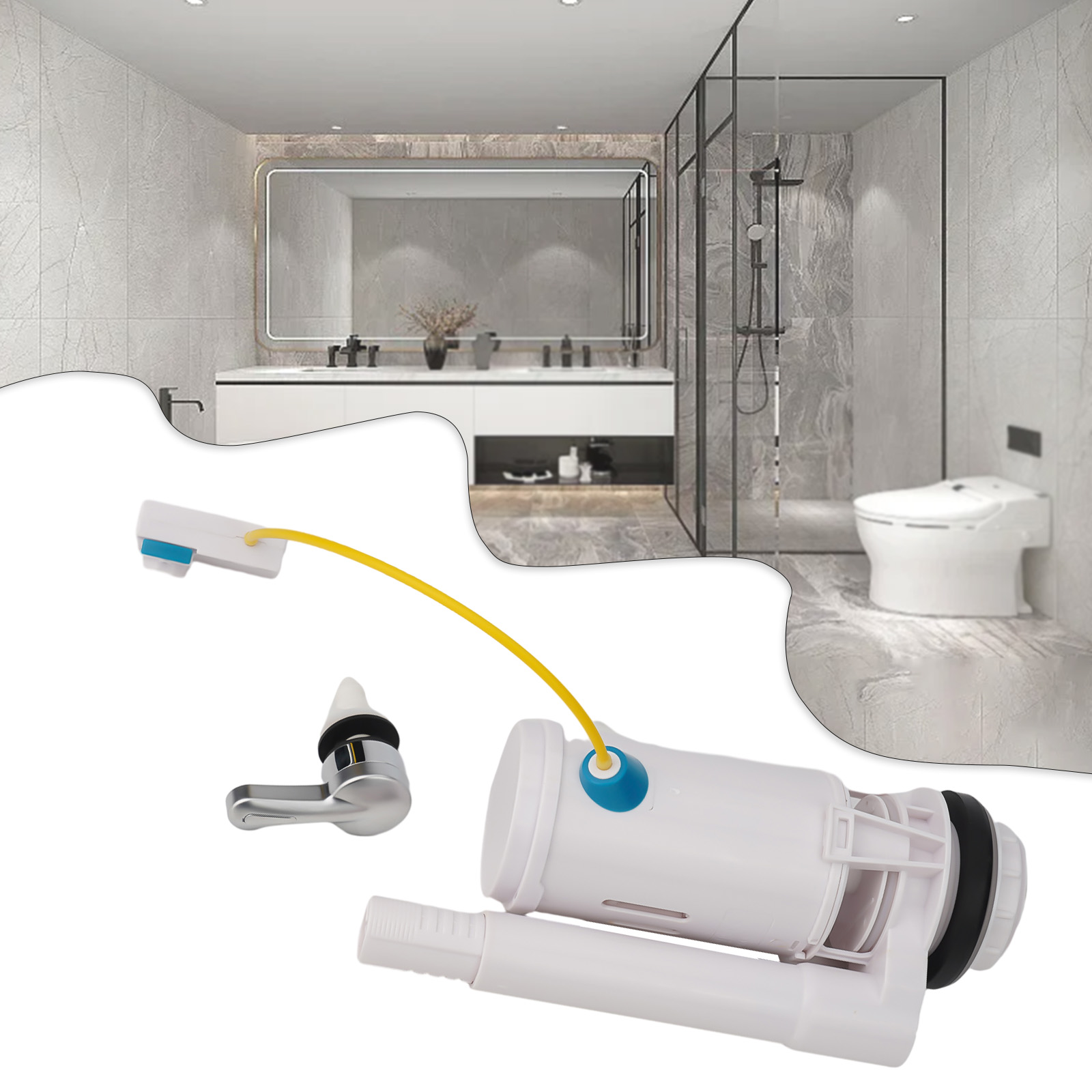Control Dual Flush Valve Plast - Toilet Fill Valve 评论和价格